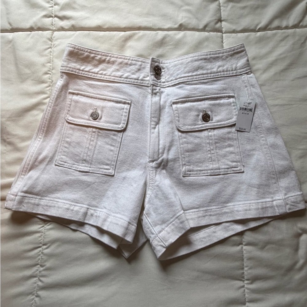 Women's White Casual Shorts